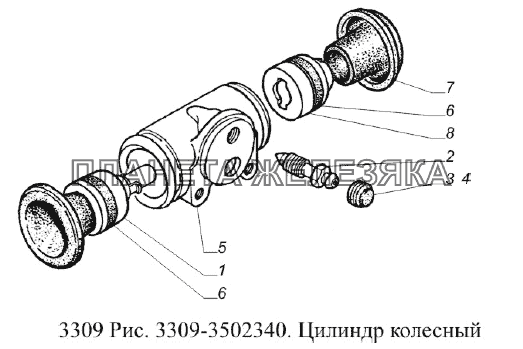 Цилиндр колесный ГАЗ-3309 (Евро 2)